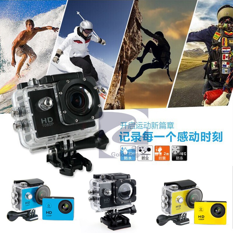 Camera thể thao học sinh 1080P HD Máy ảnh đi xe đạp 4K Camera chống nước lặn WIFI kỹ thuật số