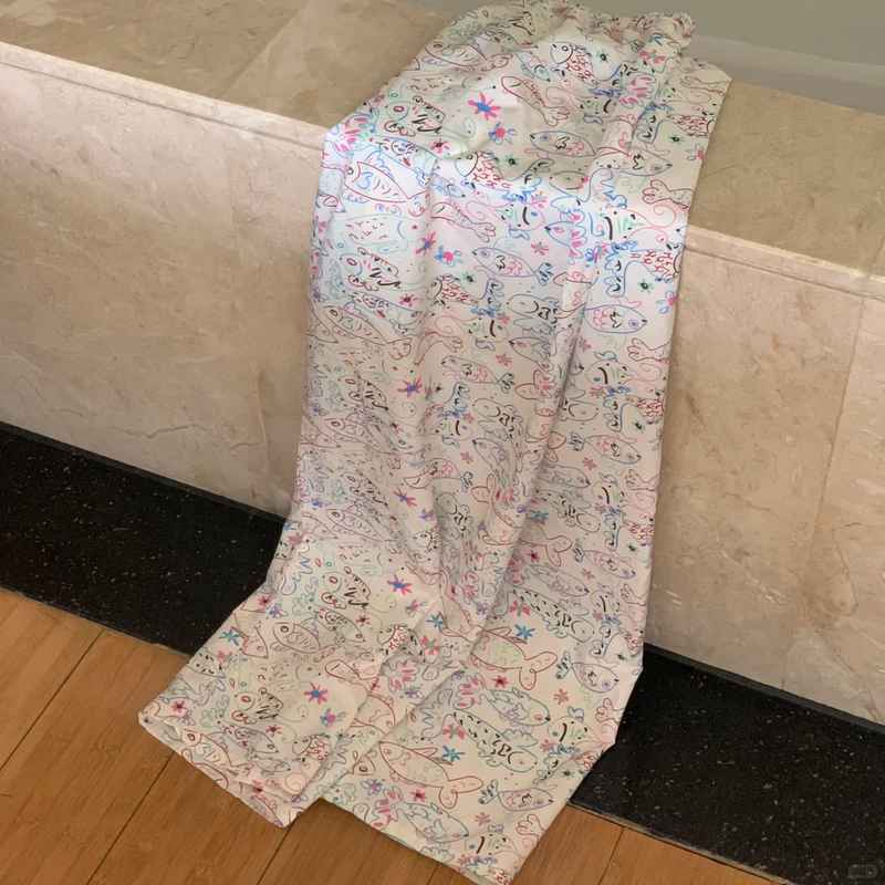 Women's Long Pajama Pants for Spring, Autumn, and Summer, Thin Casual Pants Suitable for Outdoor Wear, Unique Design Graffiti Pants
