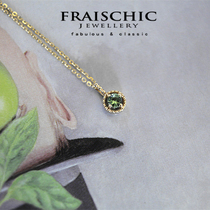 Fraischic summer special price 18K gold inlaid natural Chaffe emerald necklace pendant
