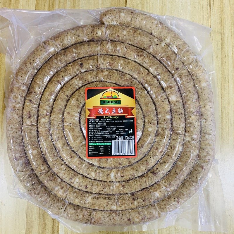 Oris German-style sausage Snail Sausage German-style plate-shaped pure meat grilled sausage hotel cooked meat products