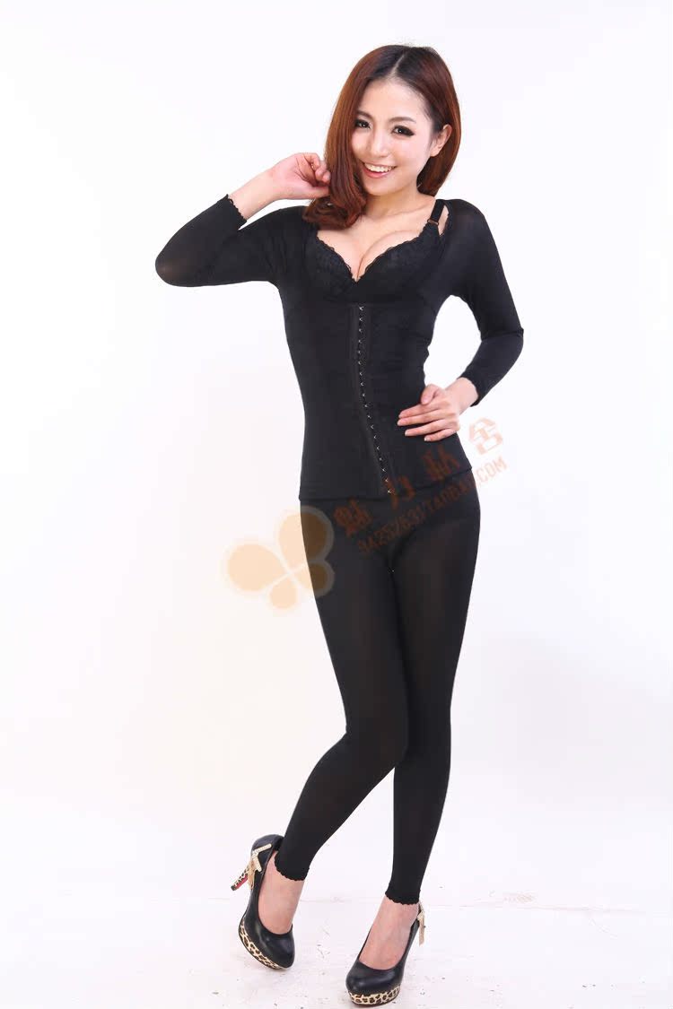 Mùa thu và mùa đông corset chia tách phù hợp Tummy hip tay áo dài quần giảm béo Quần áo sau sinh cơ thể đồ lót corset quần xì