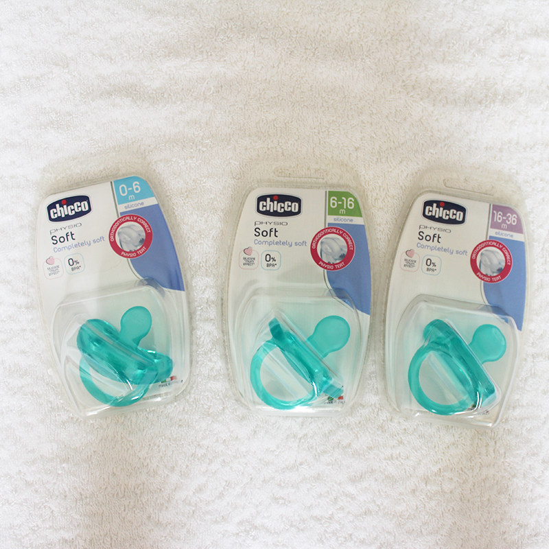 Соска chicco新生婴儿全硅胶安抚奶嘴柔软仿母乳0-18个月安慰安睡型
