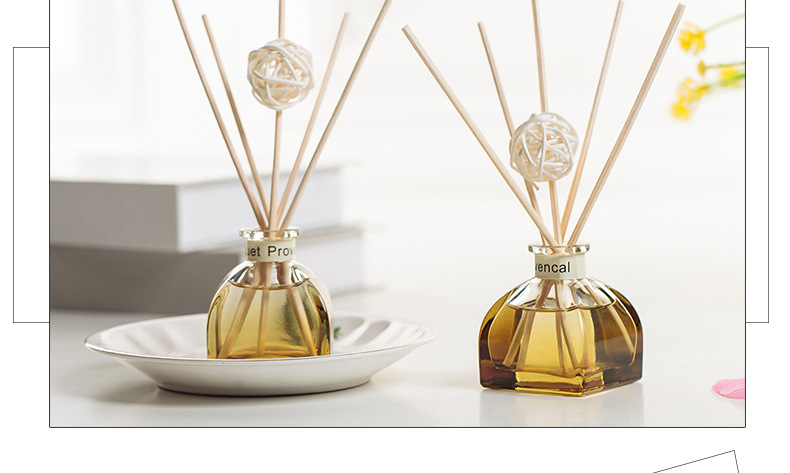 Tinh dầu thơm không cháy Bộ tinh dầu mây dễ bay hơi Chai thủy tinh trong nhà không khí trong lành 50ml - Sản phẩm hương liệu nhang vòng không khói
