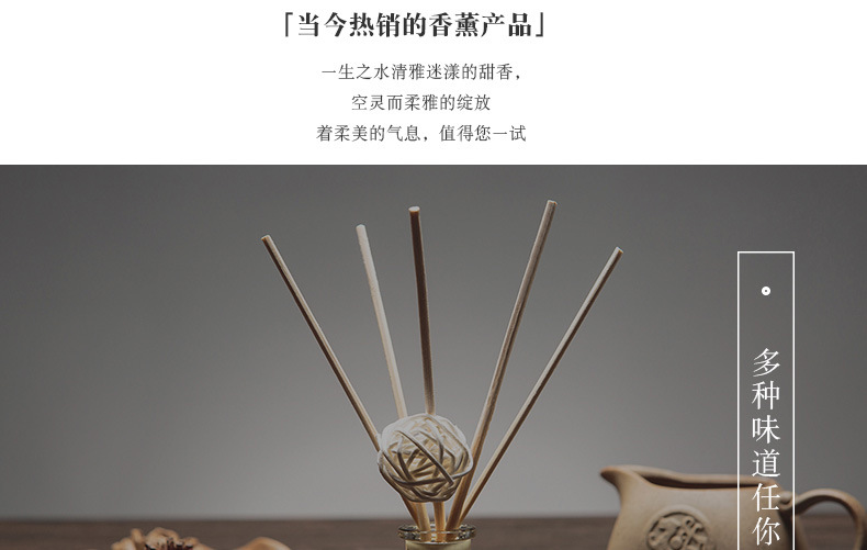 vòng hạt trầm hương Tinh dầu thơm không cháy Bộ tinh dầu mây dễ bay hơi Chai thủy tinh trong nhà không khí trong lành 50ml - Sản phẩm hương liệu vòng trầm bọc vàng
