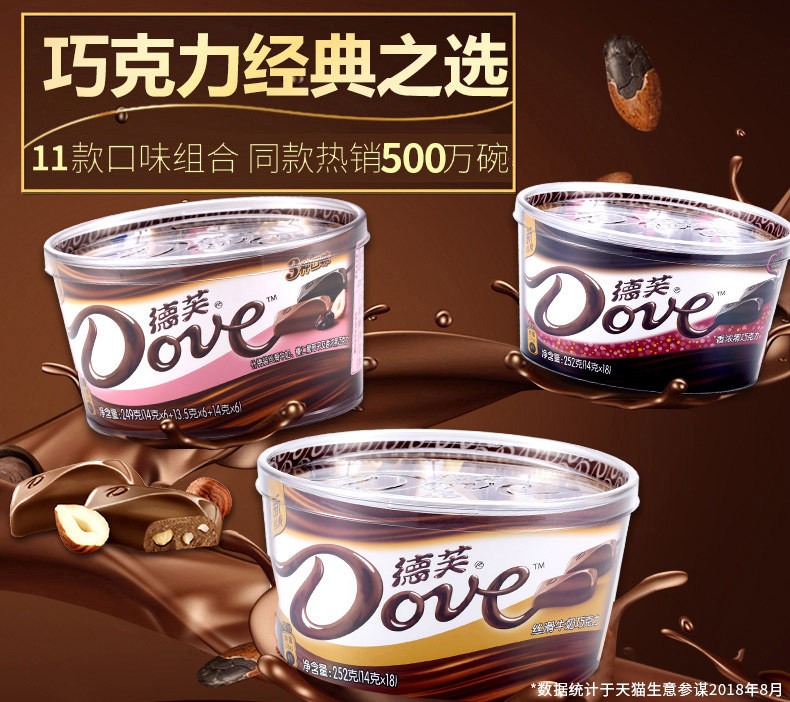 德芙 什锦巧克力 252g*3碗 图1