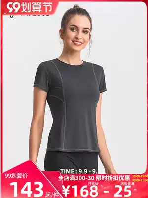 Sports quick-drying short-sleeved T-shirt women's summer thin yoga clothes outdoor sports running fitness casual breathable top