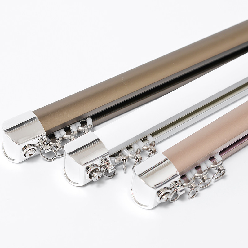 Curtain track straight track curved track nano silent balcony bedroom living room thickened rail slide rail mute window track double track - Taobao