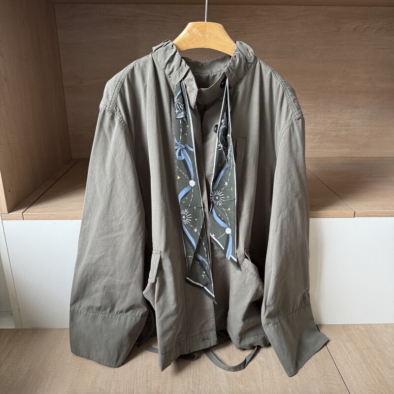 Authentic~ Celebrity-Inspired Designer Niche Ribbon-Decorated Stylish Jacket 2026 Early Autumn New Workwear Short Coat