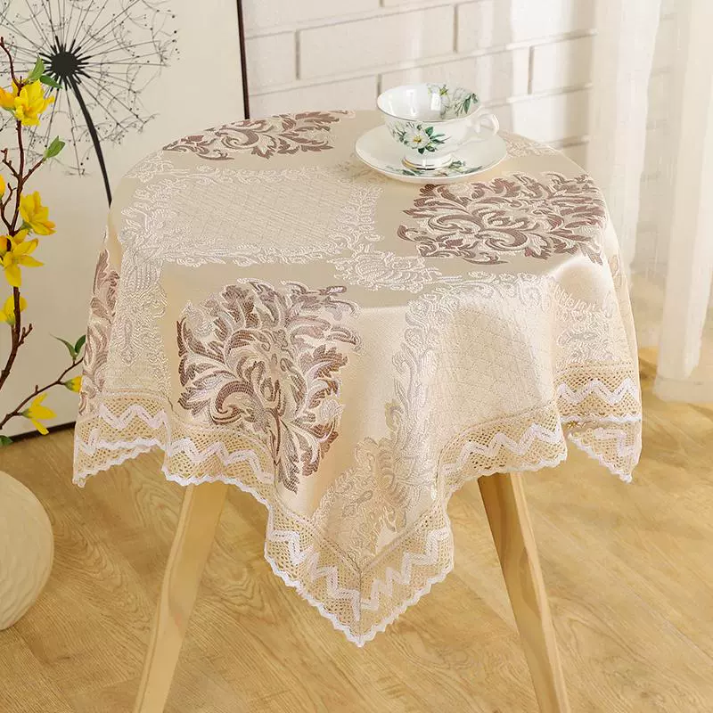 Khăn trải bàn cao cấp phong cách Châu Âu khăn trải bàn nghệ thuật sân vườn khăn trải bàn tròn nhỏ khăn trải bàn hình chữ nhật ren hoa đa năng khăn dày - Khăn trải bàn