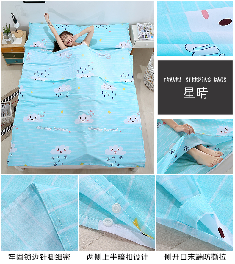 Du lịch khách sạn trên bẩn bông túi ngủ người lớn kinh doanh khách sạn đôi quilt bao gồm di động du lịch chống bẩn tờ người