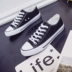 Cỡ lớn 41-43 Velcro giày vải 42 sinh viên hoang dã Giày lười Hàn Quốc 44 giày vải nam và nữ đôi giày giày sneaker Plimsolls
