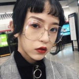 Retro -anti -blue light radiation ingredients 器 复 复 复 平 复 复 复 Female Han Yuan Face Harajuku Graphic Mirror Girl