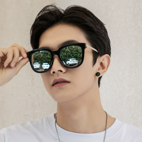 Трендовые квадратные мужские брендовые солнцезащитные очки, популярно в интернете