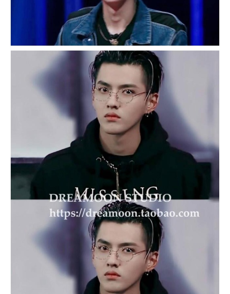 Nhật Bản lụa vàng khung kính văn học Wu Yifan với cùng một đoạn nam triều nhỏ khung tròn retro chống ánh sáng xanh cận thị khung Sven - Kính khung giá kính cận