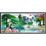 Вышитая линия печати с вышивкой Cross -STITCH 2019 Новая гостиная Home и Wanshu Xing Landscape Paint