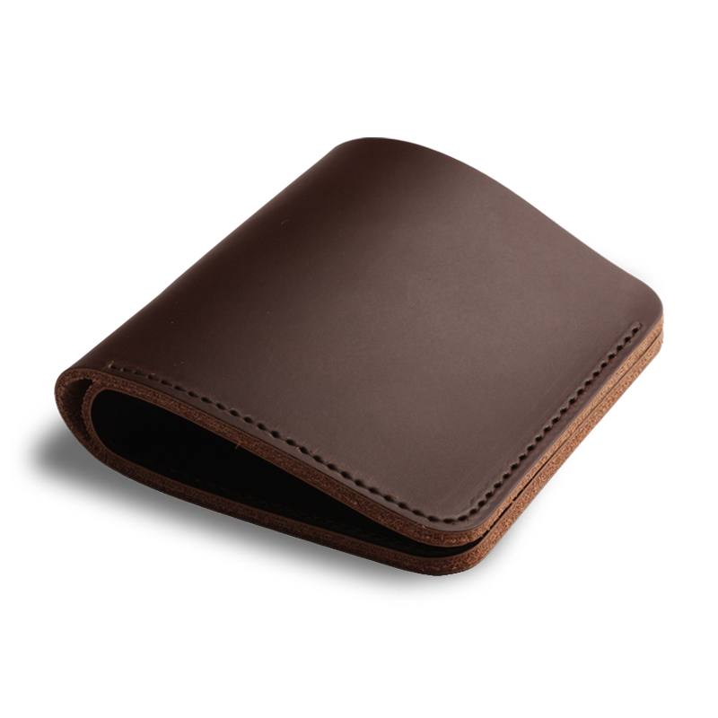 Hand minimalist for men Short Leather Wallet Two-story Bull Leather Wallet Vertical tide Money clip Mad Mappie Wallet Leather Wallet