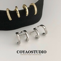 Double C Circle No Ear Clips Woman Lukewarm Wind Punks personality Mosquito Coil Ears EAR ACCESSORIES SMALL CROWDSOURCED DESIGN FEEL SUPERIOR