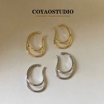 Small crowddesign ear-hanging woman without earthy hole cool minimalist ear osteoclaves metal high-grade sense lukewarm and painless ear clip