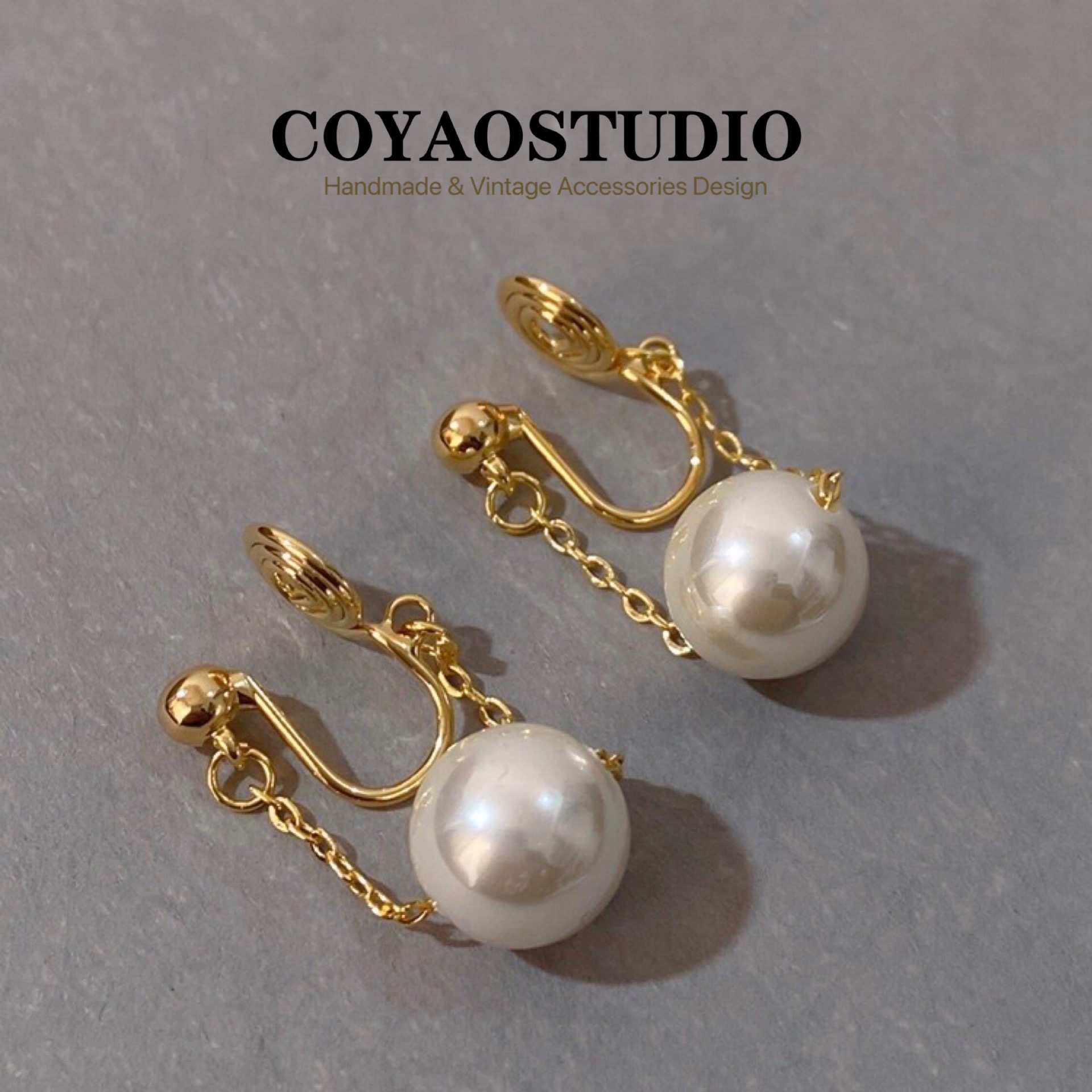 Mosquito Coil Pan Ear Clip Without Earbuds Ear Accessories Woman Retro Pearl Earrings Earrings Without Pain South Korea Nets Red Temperamental Earrings 