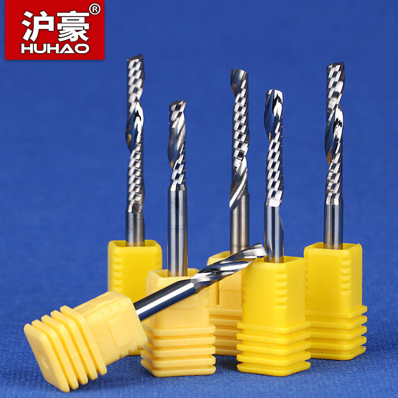 Shanghai Howe 4 mm 3A Single-edged aluminium alloy milling cutter aluminium with woodworking spiral engraving knife numerical control engraving machine tool