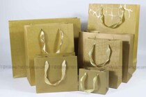 Hand Bag Paper Bag Gift Bag Business Clothing Hand Bag Shopping Bag Covered Submembrane Paper Bag Gold Waterproof Gift Bag