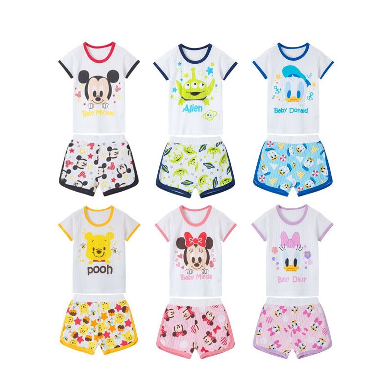 90 - 130 Summer Children's Kids Kids Short - sleeved Han - tablet T - shirts Short Short Shorts and two - piece sets for home