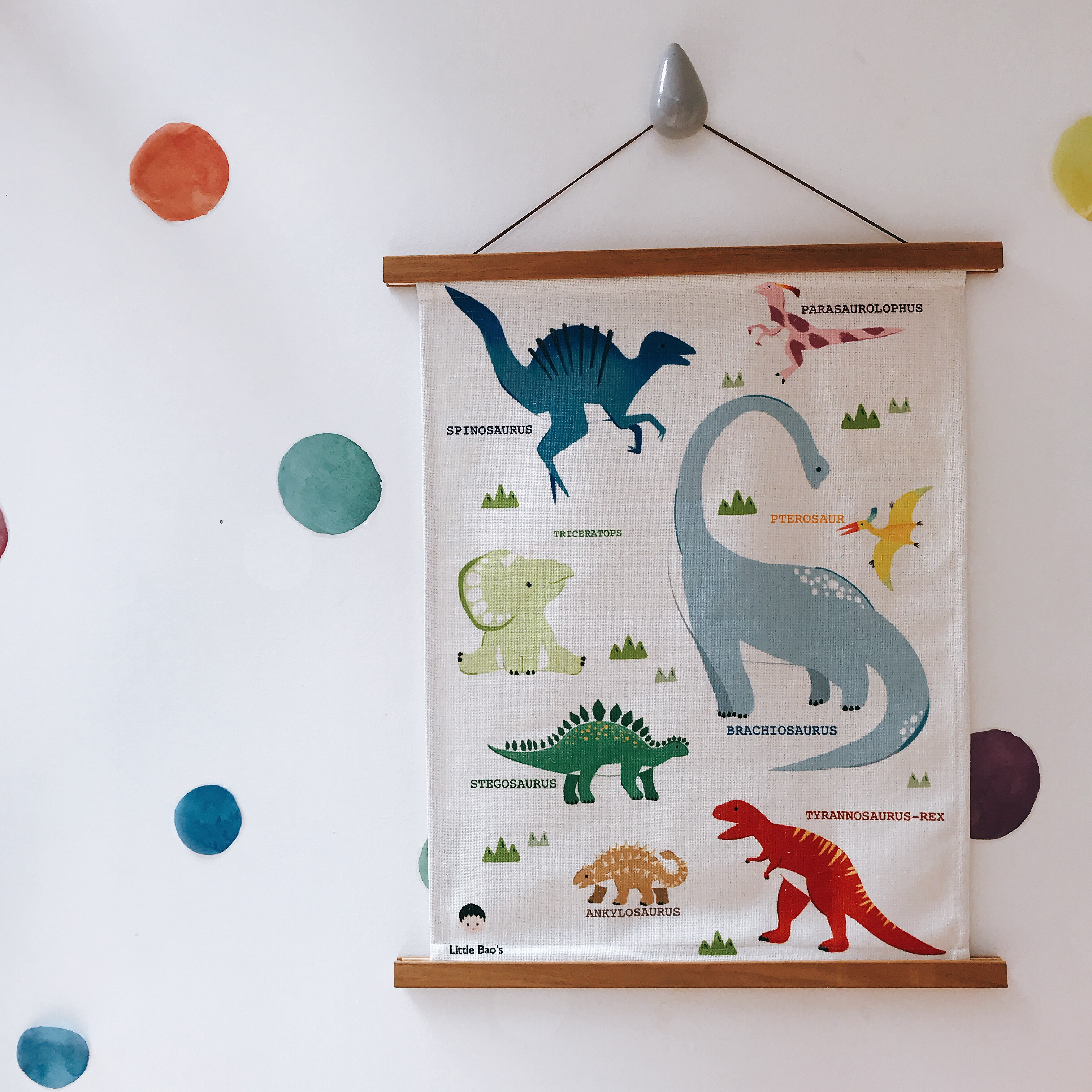 INS Nordic cute cartoon space space dinosaur Children's room decoration tapestry hanging cloth scroll