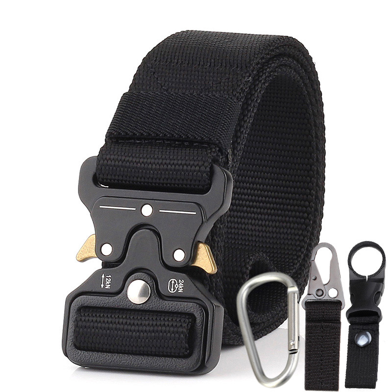 New military training Tactical belt Male Nylon Automatic buckle outdoor training pants with men's canvas belt waist seal