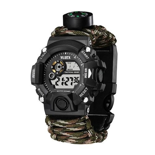 Дорожный универсальный водонепроницаемый браслет, спортивные часы, ремешок для часов, зажигалка, свисток