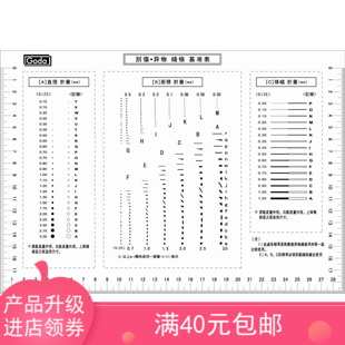 High precision new standard version dot line gauge promotional stain gauge Spot stain card film ruler measuring tool appearance inspection Y-13