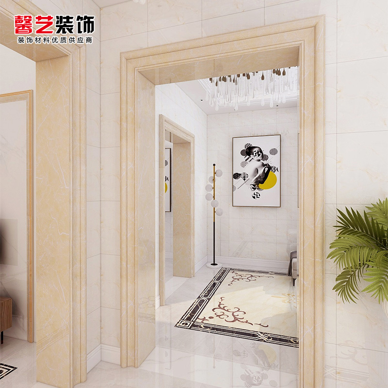 Marble door cover door frame wrapped decorative line balcony yam entrance door custom elevator sleeve board single and double package