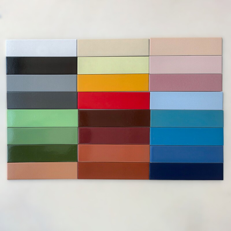6X 24cm Old-Style Exterior Wall Tiles, Colorful Long Strip Tiles, Rural White Traditional Exterior Wall Tiles, Rectangular Tiles