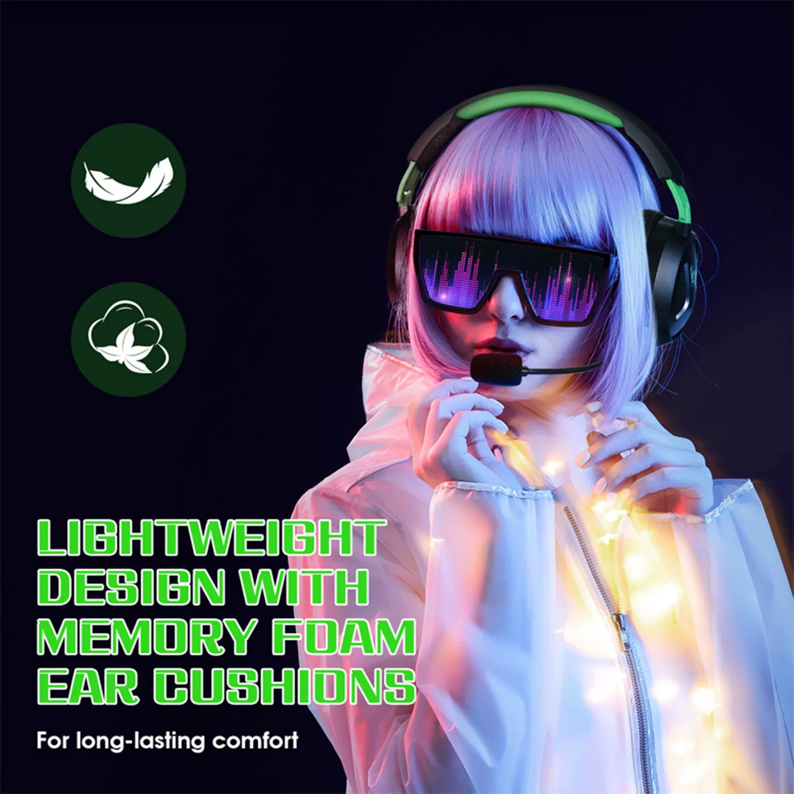 3.5mm Wired Gaming Headset Game Headphones with Microphone - Игровая гарнитура проводная 3.5 мм с микрофоном