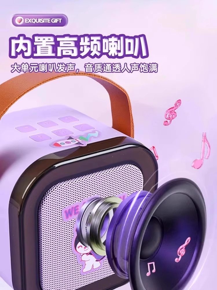 Children's Birthday Gift Microphone, Girls' Toy, Audio All-In-One Machine, Karaoke, Baby Eloquence Training