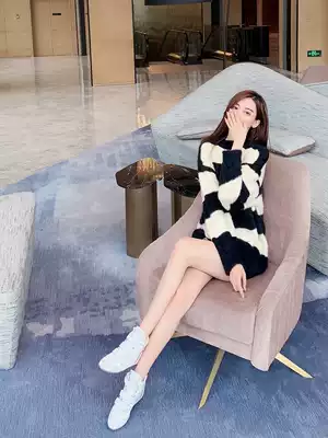 White high shoes women 2021 new autumn winter Velcro Inside Sports Leisure leather small white shoes plus Velvet