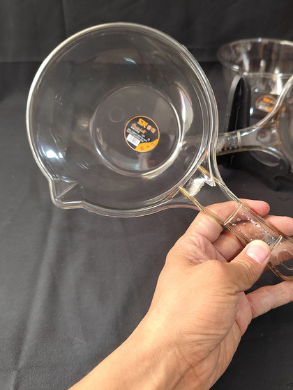 家用厨房水瓢加厚塑料水勺洗澡舀水勺水漂舀子长柄透明洗头水勺子