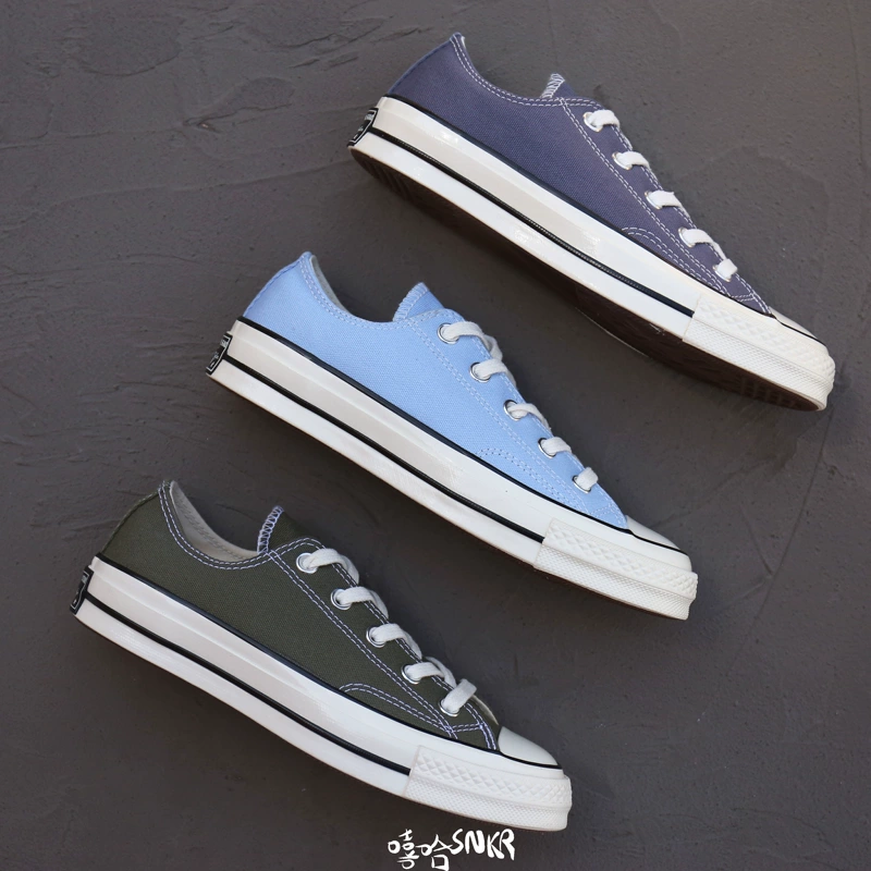 Converse Converse 1970s Samsung tiêu chuẩn cỏ xanh nhạt ánh sáng xanh xám xanh giày thấp 162060C159624