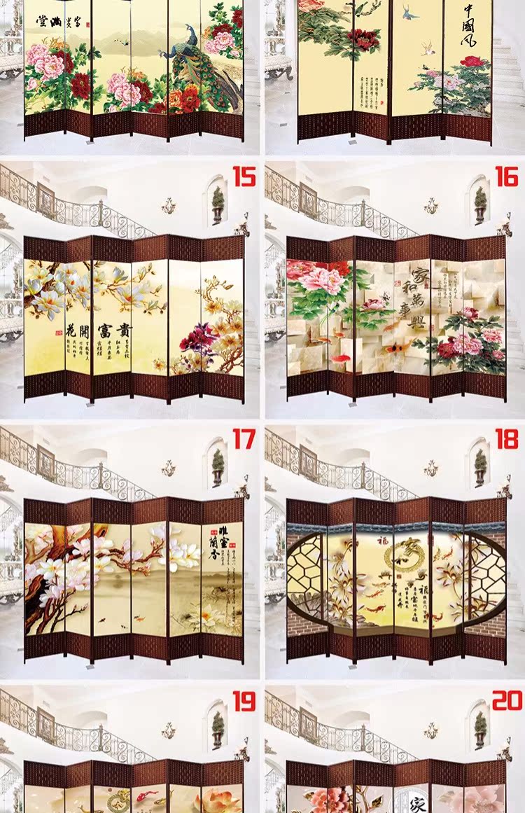 Bắt đầu Tủ sách Ảnh Neo Lưới Sáng tạo TCM Phân vùng màn hình sức khỏe Gấp cửa riêng biệt - Màn hình / Cửa sổ kệ ngăn phòng khách