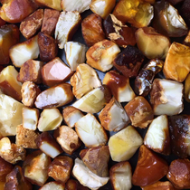 Zhonghang amber Baltic white beeswax raw stone raw mineral material Russian material black material yellow flower wax pendant bracelet round beads