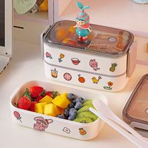 Girls lunch boxes high-value Primary school students girls lunch easy to clean sandwiches lunch boxes summer