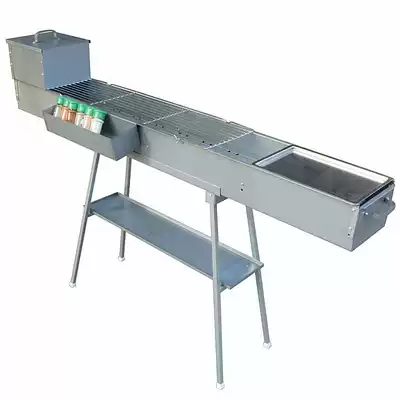 Butterfly grilled incense one meter five long 18 inner width 80 height outdoor charcoal commercial thickened barbecue grill equipment Grill