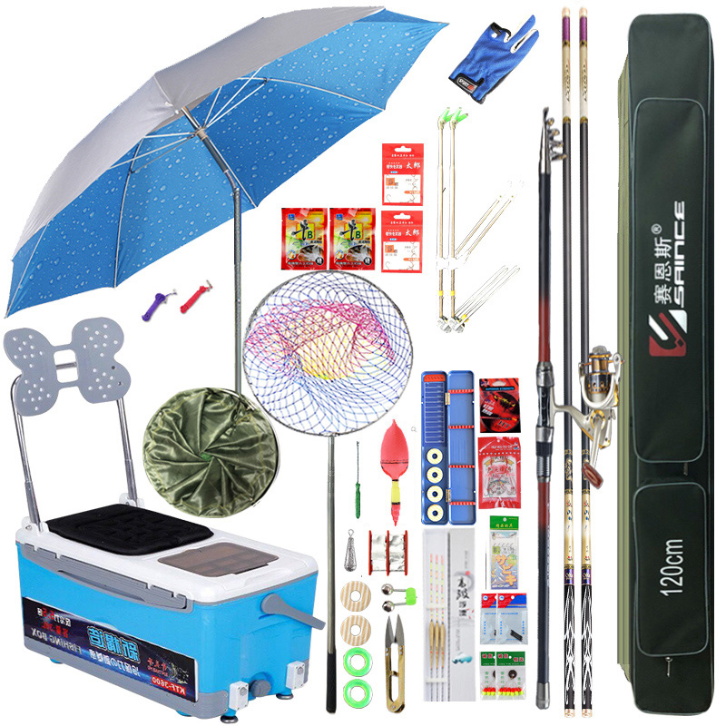 Fishing Rod Suit Combined Fishing Gear Complete Carbon Table Fishing Rod Fishing Equipment Fish Supplies Big Full Stream Handpole