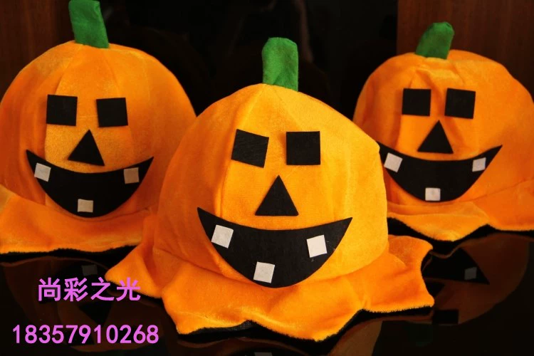 Halloween Pumpkin Hat Trang trí Lễ hội ma ma Biểu diễn Demon Party Dress Up Pumpkin Hat - Sản phẩm Đảng / Magic / Hiệu suất