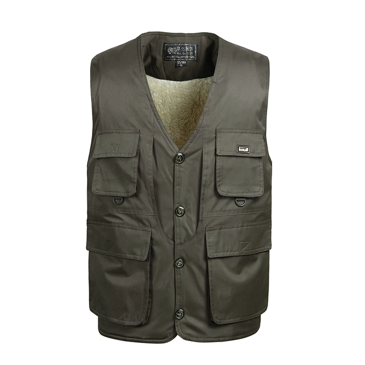 Áo vest mùa đông dày ấm áp cho nam cộng với áo nhung bông vest vest ông nội nam vest