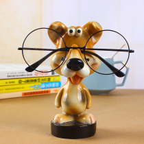 Creative animal glasses frame ornaments Glasses shop decoration display props Look at the mirror shelf Desktop glasses stand