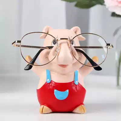 Creative glasses shop display glasses storage bracket cute pig glasses layer rack sunglasses sunglasses seat ornaments