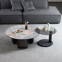 Nordic Light Lavish Rockboard Tea Table Marble Living Room Designer Tea Table Home Size Creative Round Tea Table Combinations
