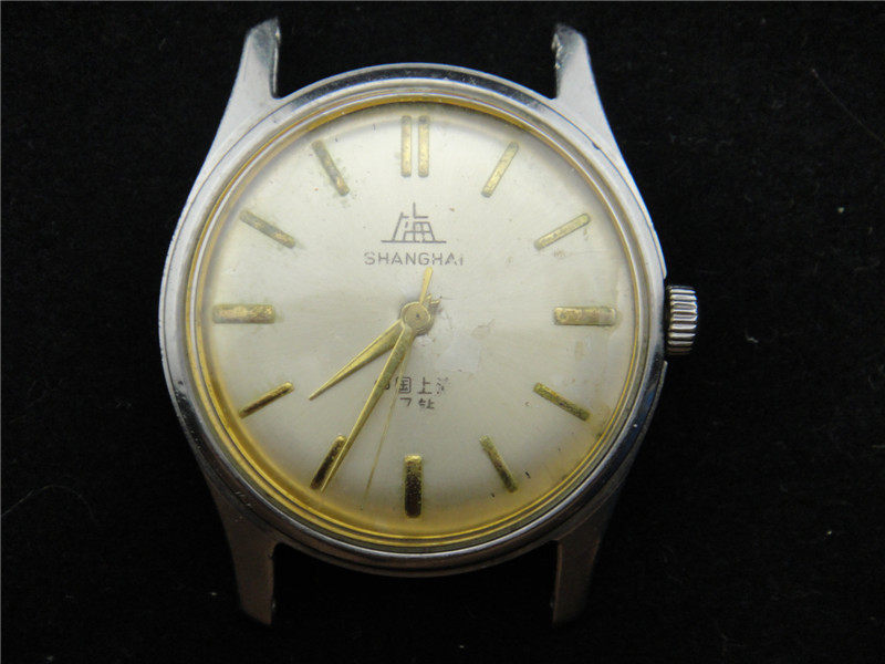 Good gold needle scale drum plate Shanghai A611A male mechanical watch