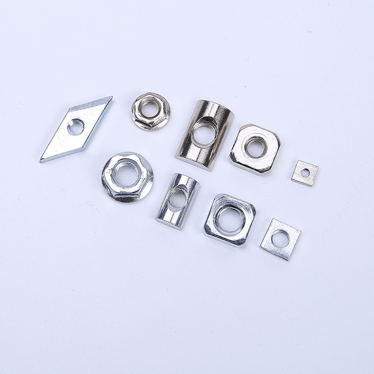 Industrial aluminum profile 203040 semi - round nut M5M6M8 input nut carbon steel - plated nickel - plated joint parts of the country