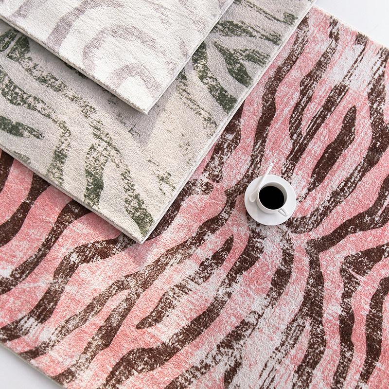 Looking for living room carpet bedroom ins tiger pattern bedroom bedside blanket coffee table mat home retro ethnic style carpet